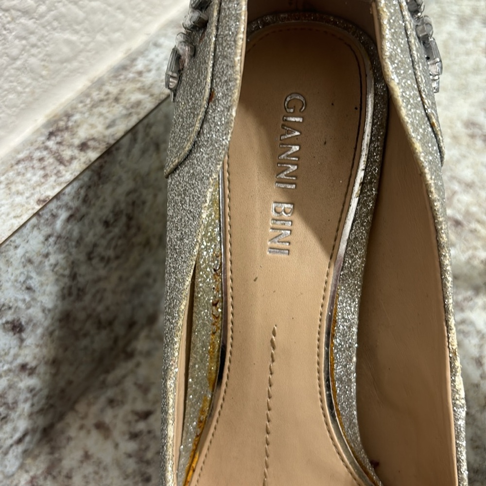 Gianni Bini Silver Embellished Heels - Picture 8 of 16